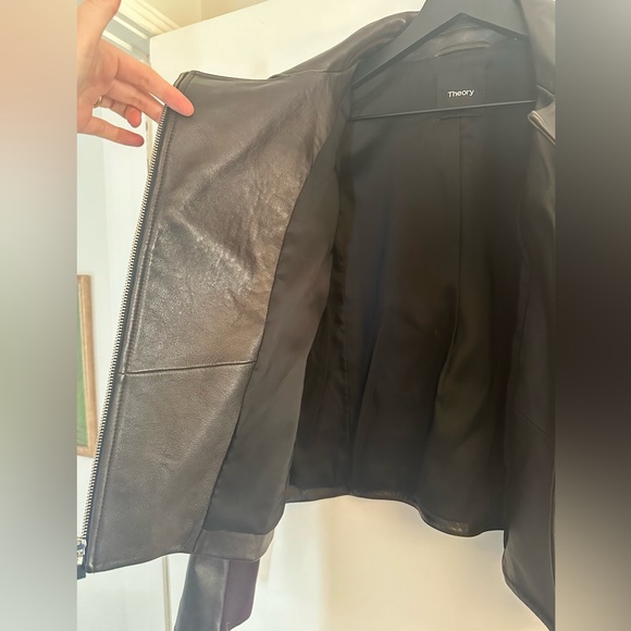 Theory Leather Moto Jacket - NWOT - Picture 5 of 8